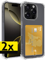 LUQ LUQ iPhone 16 Pro Hoesje Pashouder - 2 PACK