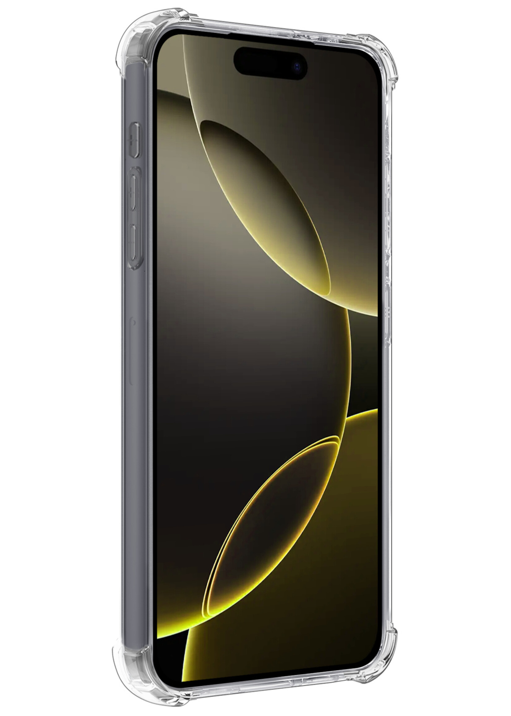 LUQ Hoesje Geschikt voor iPhone 16 Pro Max Hoesje Shockproof Case Siliconen - Hoes Geschikt voor iPhone 16 Pro Max Hoes Cover Siliconen - Transparant