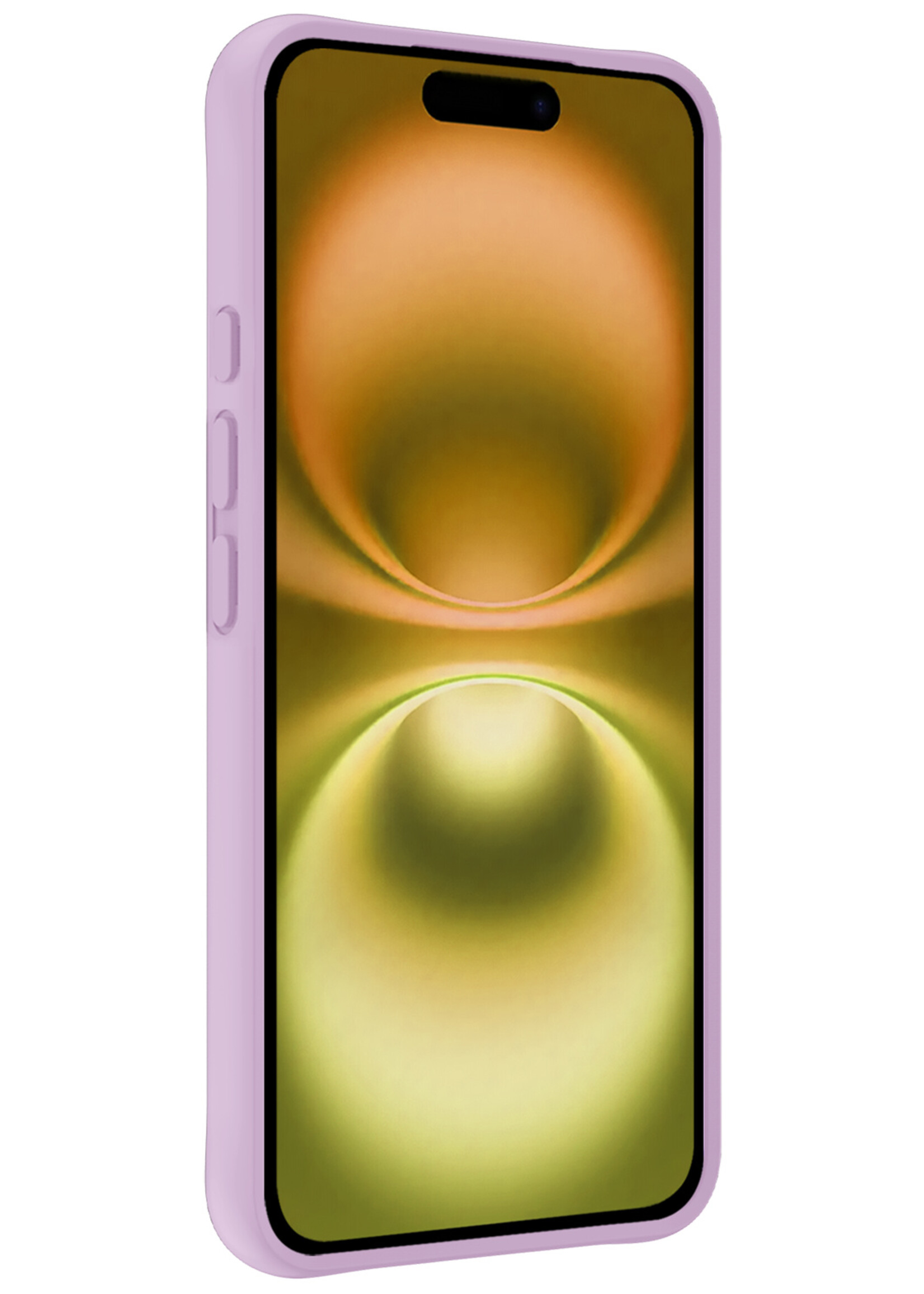 LUQ Hoesje Geschikt voor iPhone 16 Hoesje Siliconen Case - Hoes Geschikt voor iPhone 16 Hoes Siliconen - Lila