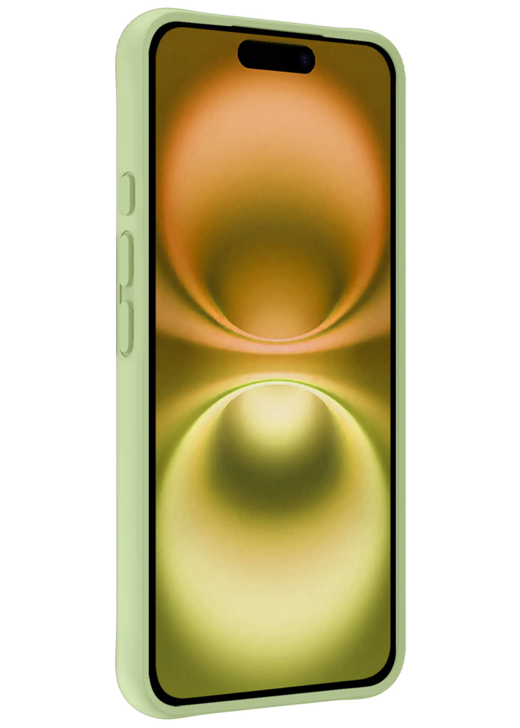 LUQ Hoesje Geschikt voor iPhone 16 Hoesje Siliconen Case - Hoes Geschikt voor iPhone 16 Hoes Siliconen - Groen - 2 Stuks