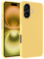 LUQ LUQ iPhone 16 Plus Hoesje Siliconen - Geel