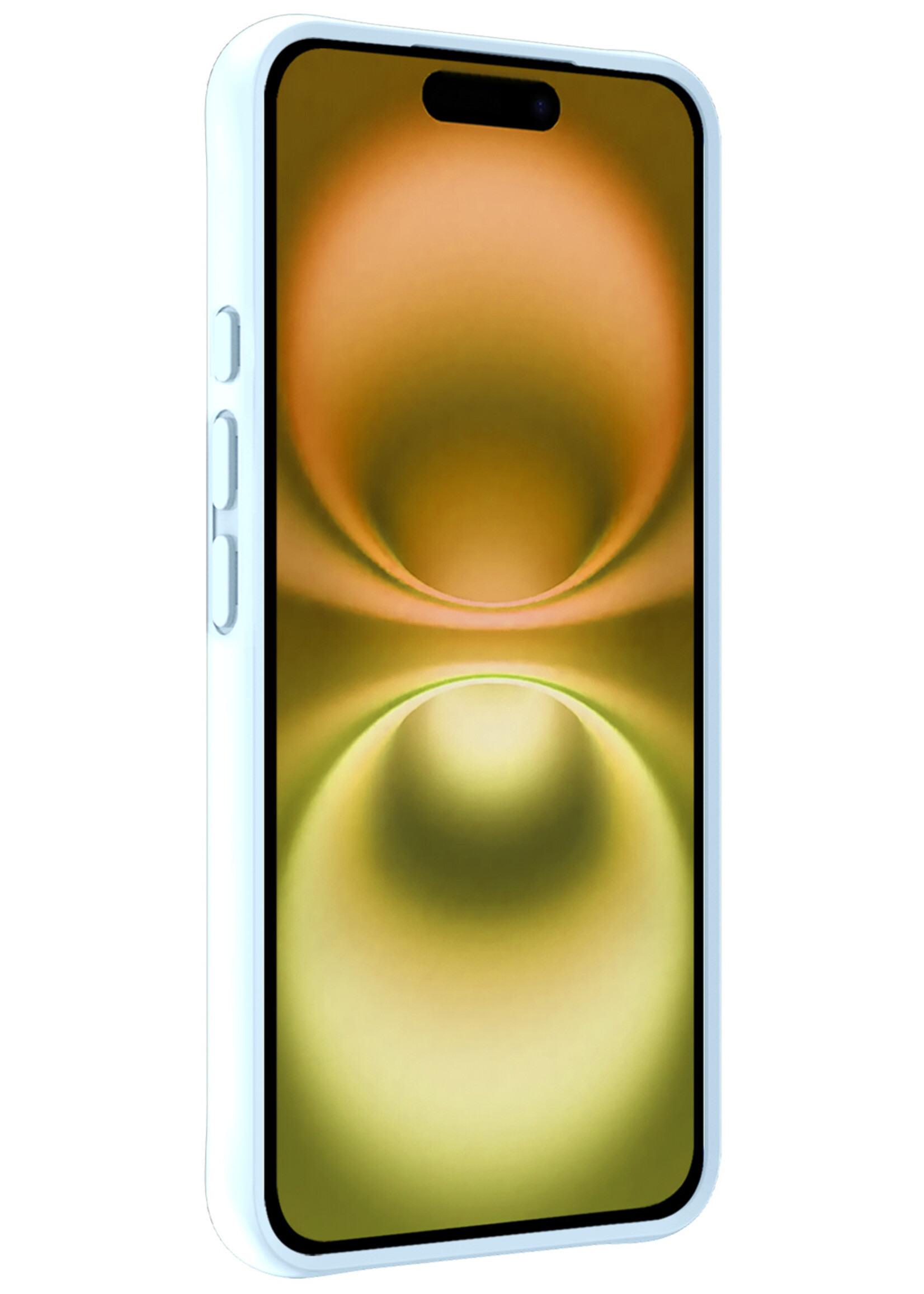 LUQ Hoesje Geschikt voor iPhone 16 Plus Hoesje Siliconen Case - Hoes Geschikt voor iPhone 16 Plus Hoes Siliconen - Lichtblauw