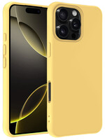 LUQ LUQ iPhone 16 Pro Hoesje Siliconen - Geel