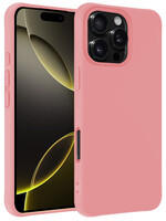 LUQ LUQ iPhone 16 Pro Hoesje Siliconen - Lichtroze