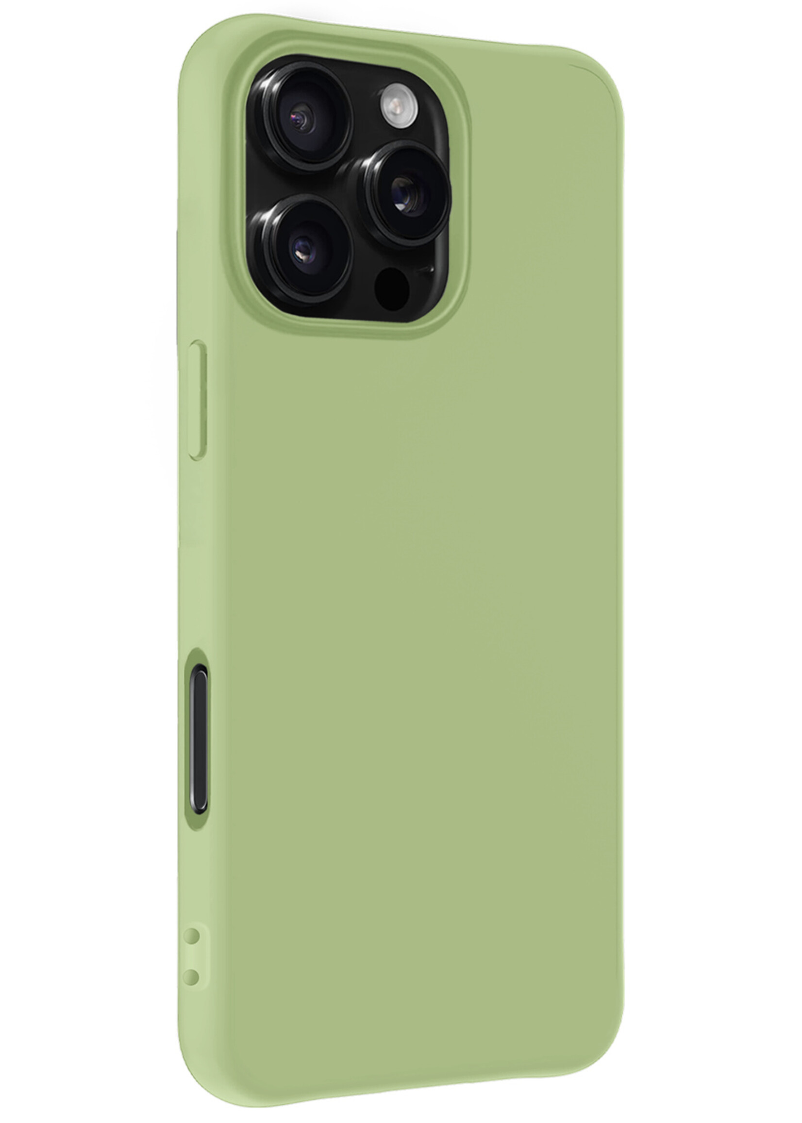 LUQ Hoesje Geschikt voor iPhone 16 Pro Hoesje Siliconen Case Met 2x Screenprotector - Hoes Geschikt voor iPhone 16 Pro Hoes Siliconen - Groen
