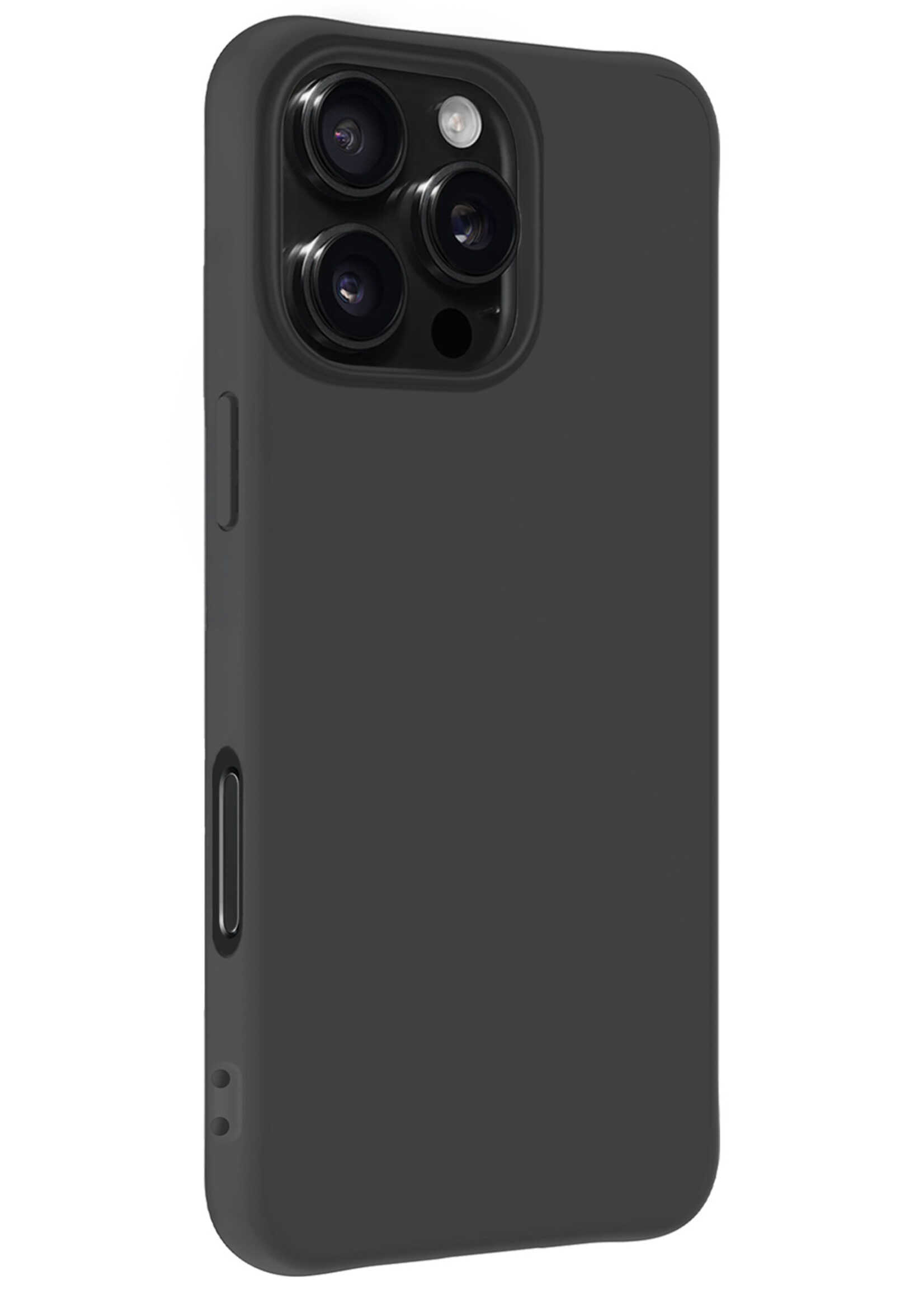 LUQ Hoesje Geschikt voor iPhone 16 Pro Max Hoesje Siliconen Case Met Screenprotector - Hoes Geschikt voor iPhone 16 Pro Max Hoes Siliconen - Zwart