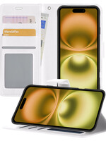 LUQ LUQ iPhone 16 Hoesje Bookcase - Wit
