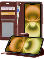LUQ LUQ iPhone 16 Plus Hoesje Bookcase - Bruin
