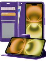 LUQ LUQ iPhone 16 Plus Hoesje Bookcase - Paars