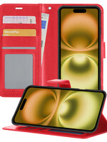LUQ LUQ iPhone 16 Plus Hoesje Bookcase - Rood