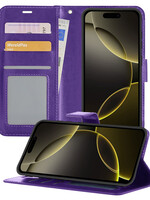 LUQ LUQ iPhone 16 Pro Hoesje Bookcase - Paars