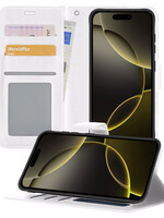 LUQ LUQ iPhone 16 Pro Hoesje Bookcase - Wit