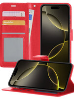 LUQ LUQ iPhone 16 Pro Max Hoesje Bookcase - Rood