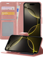 LUQ LUQ iPhone 16 Pro Max Hoesje Bookcase - Rose Goud
