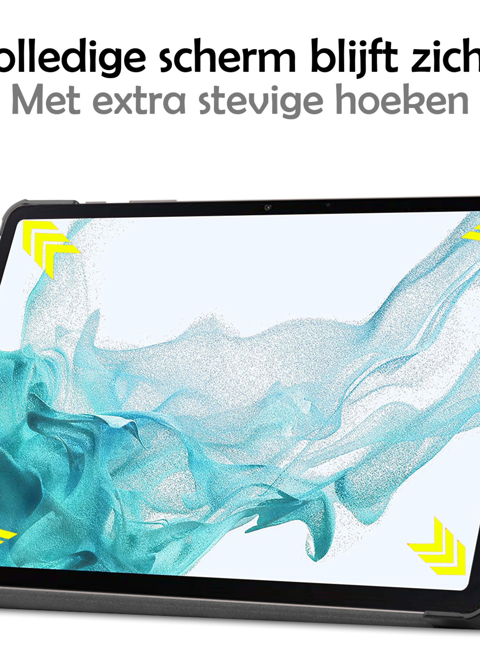 LUQ Hoes Geschikt voor Samsung Galaxy Tab S10 Plus Hoes Luxe Hoesje Case Met Uitsparing Geschikt voor S Pen - Hoesje Geschikt voor Samsung Tab S10 Plus Hoes Cover - Rood