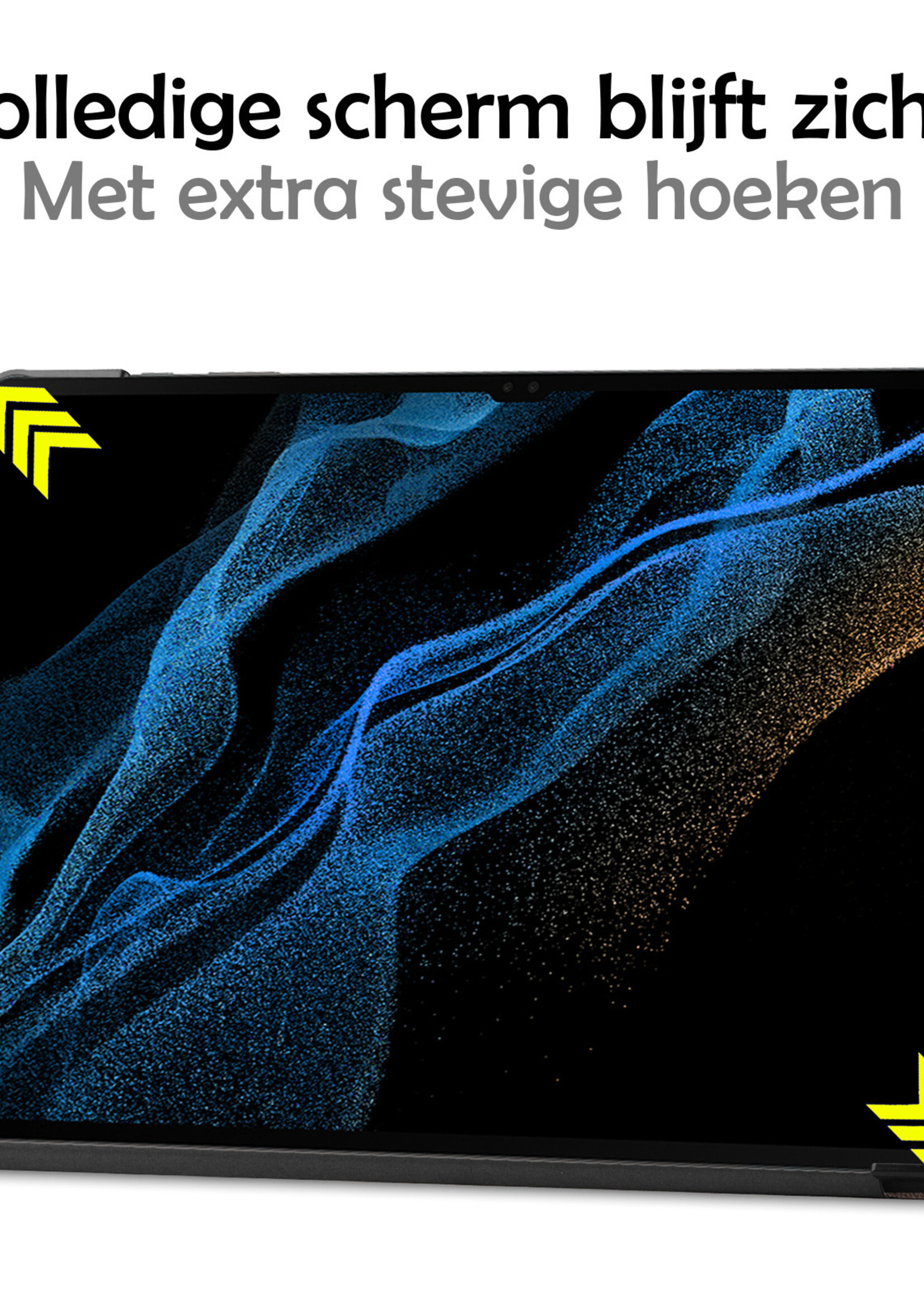 LUQ Hoes Geschikt voor Samsung Galaxy Tab S10 Ultra Hoes Luxe Hoesje Case Met Uitsparing Geschikt voor S Pen Met Screenprotector - Hoesje Geschikt voor Samsung Tab S10 Ultra Hoes Cover - Rosé goud