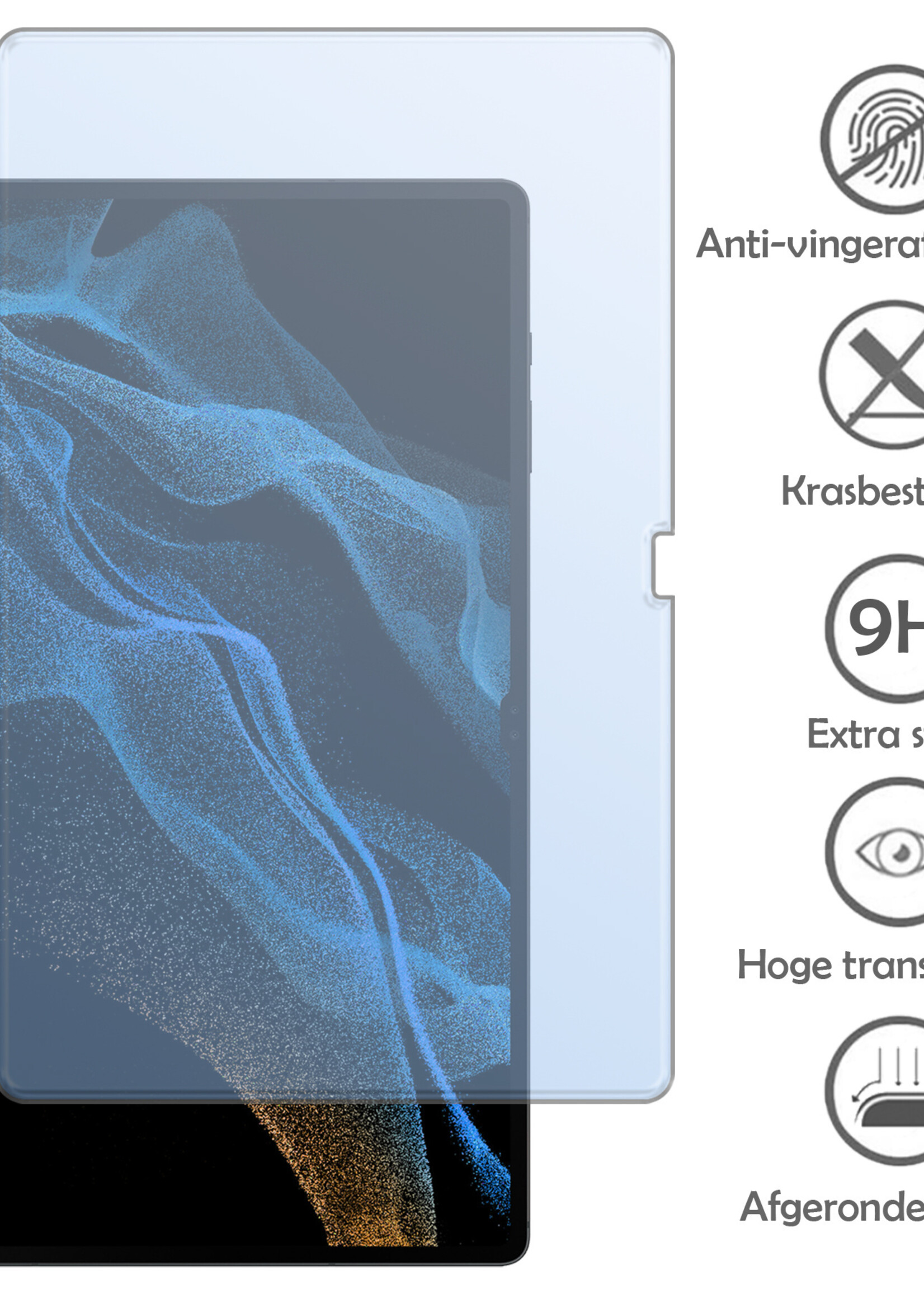 LUQ Hoes Geschikt voor Samsung Galaxy Tab S10 Ultra Hoes Luxe Hoesje Case Met Uitsparing Geschikt voor S Pen Met Screenprotector - Hoesje Geschikt voor Samsung Tab S10 Ultra Hoes Cover - Rosé goud