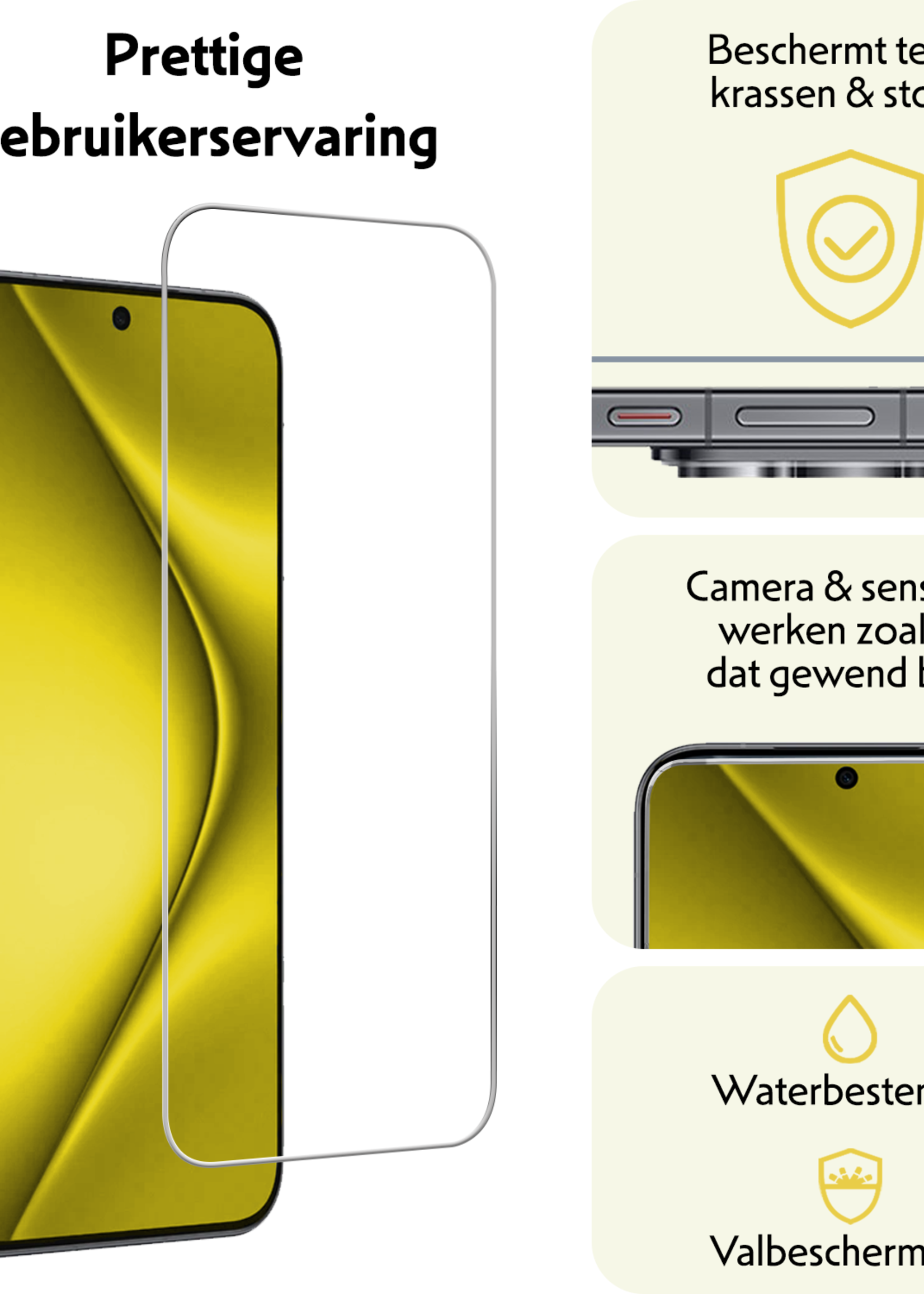 LUQ LUQ Huawei Pura 70 Pro Screenprotector Glas - 3 PACK