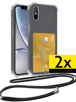 LUQ LUQ iPhone Xs Max Hoesje Pashouder met Koord - 2 PACK