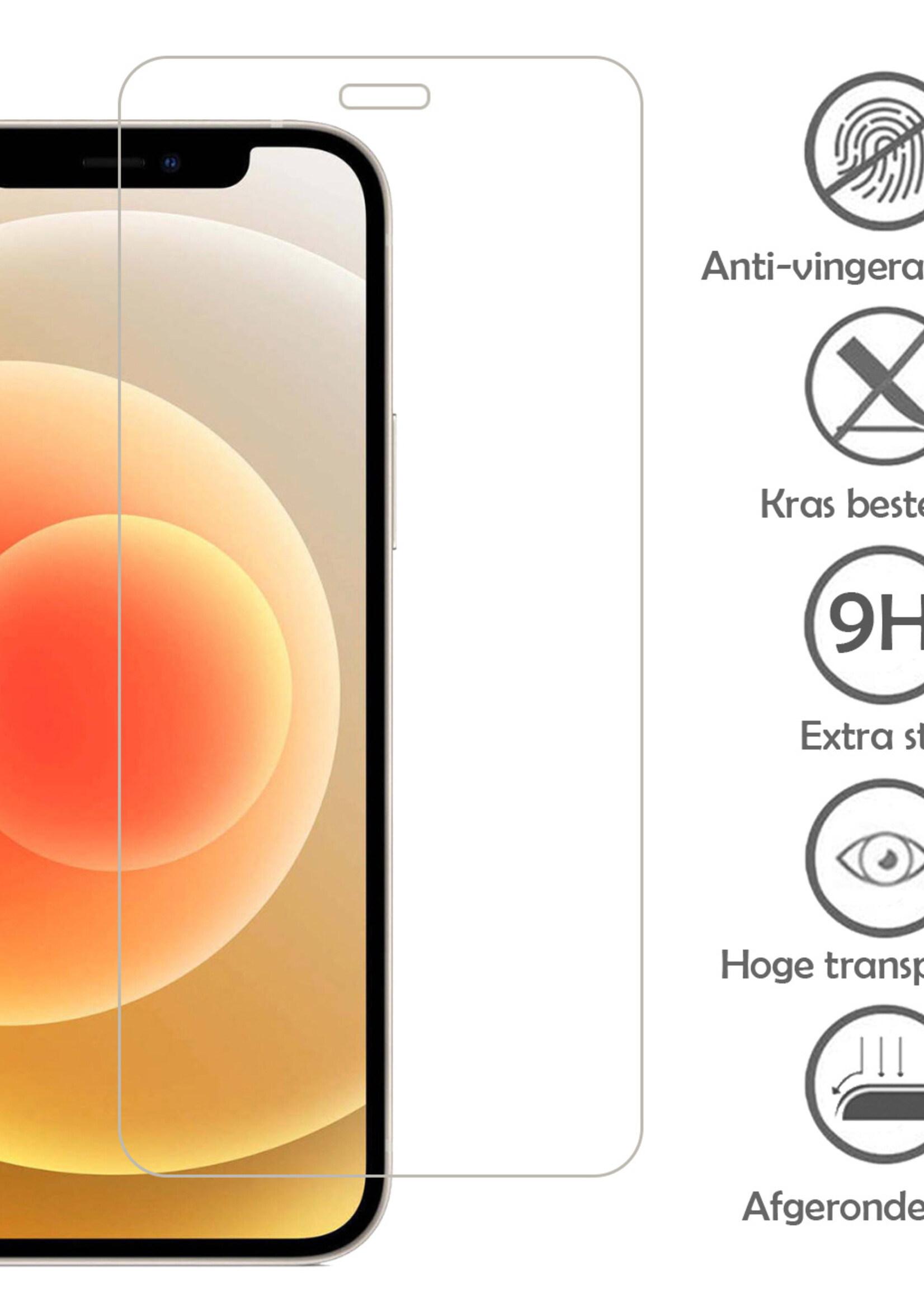 LUQ Hoesje Geschikt voor iPhone 12 Mini Telefoonhoesje Met Koord Case Pashouder Met Screenprotector Siliconen - Hoes Geschikt voor iPhone 12 Mini Hoesje Met Kaarthouder - Transparant