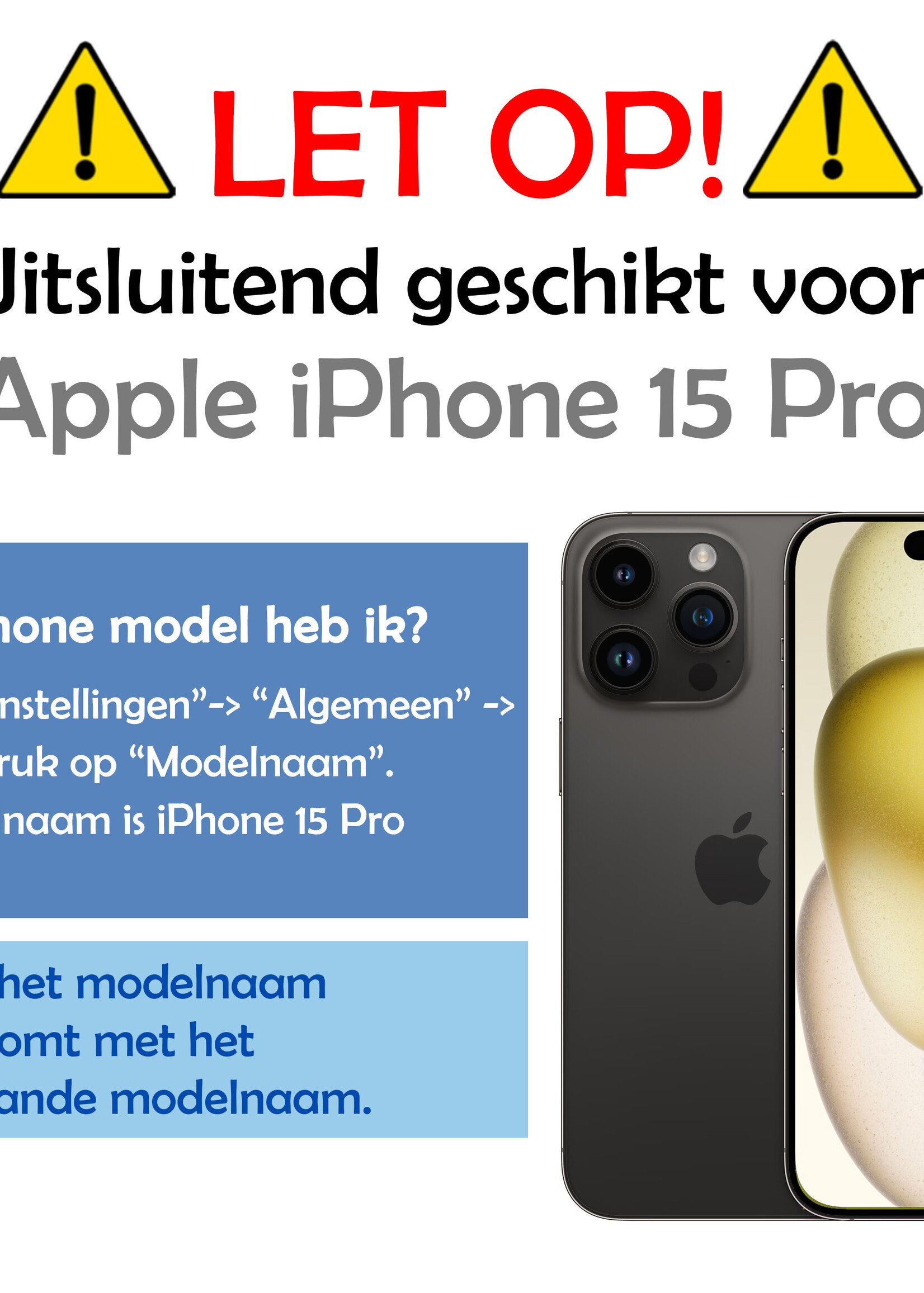 LUQ Hoesje Geschikt voor iPhone 15 Pro Telefoonhoesje Met Koord Case Pashouder Met Screenprotector Siliconen - Hoes Geschikt voor iPhone 15 Pro Hoesje Met Kaarthouder - Transparant