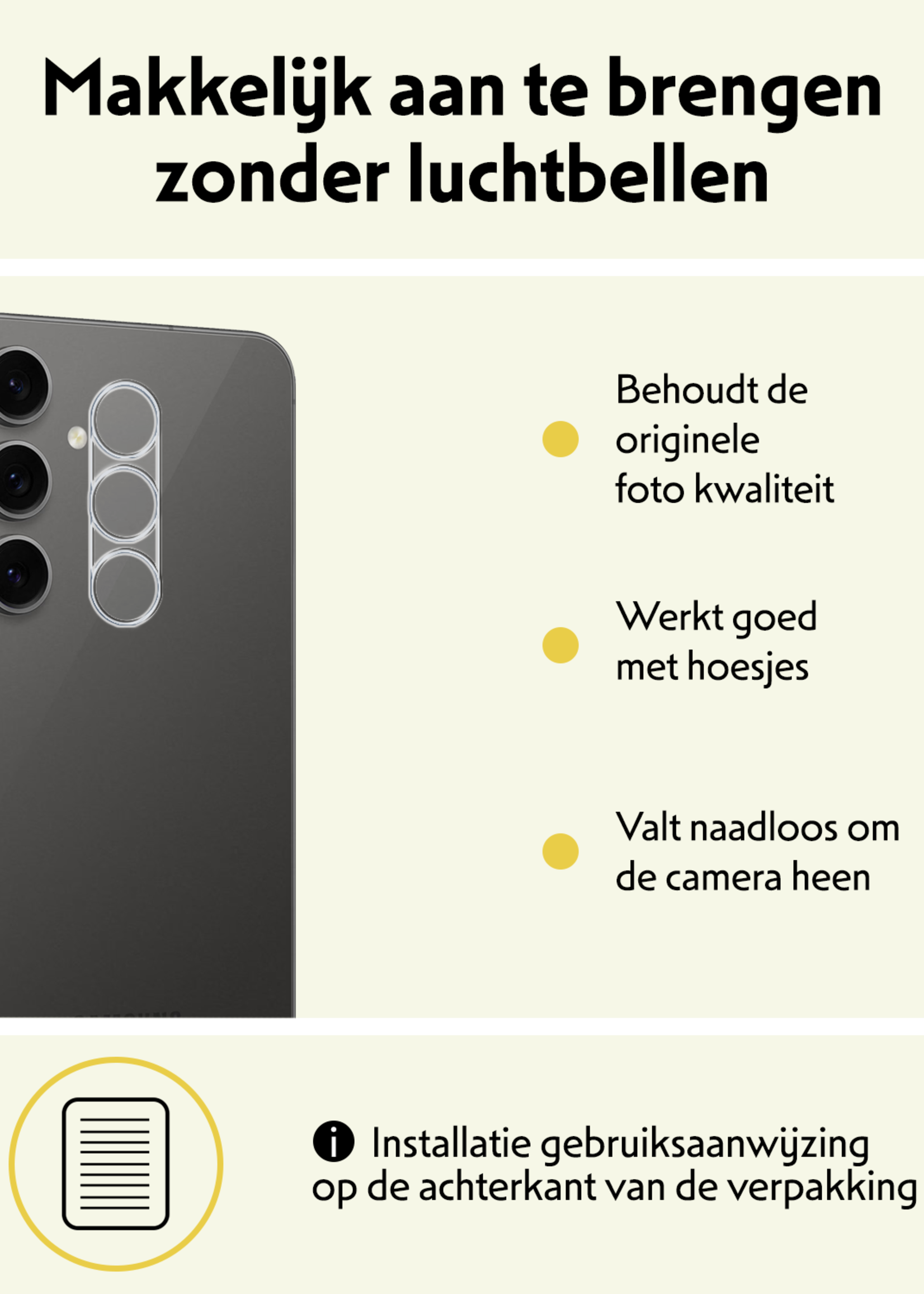 LUQ LUQ Samsung Galaxy S24 FE Camera Screenprotector - 2 PACK