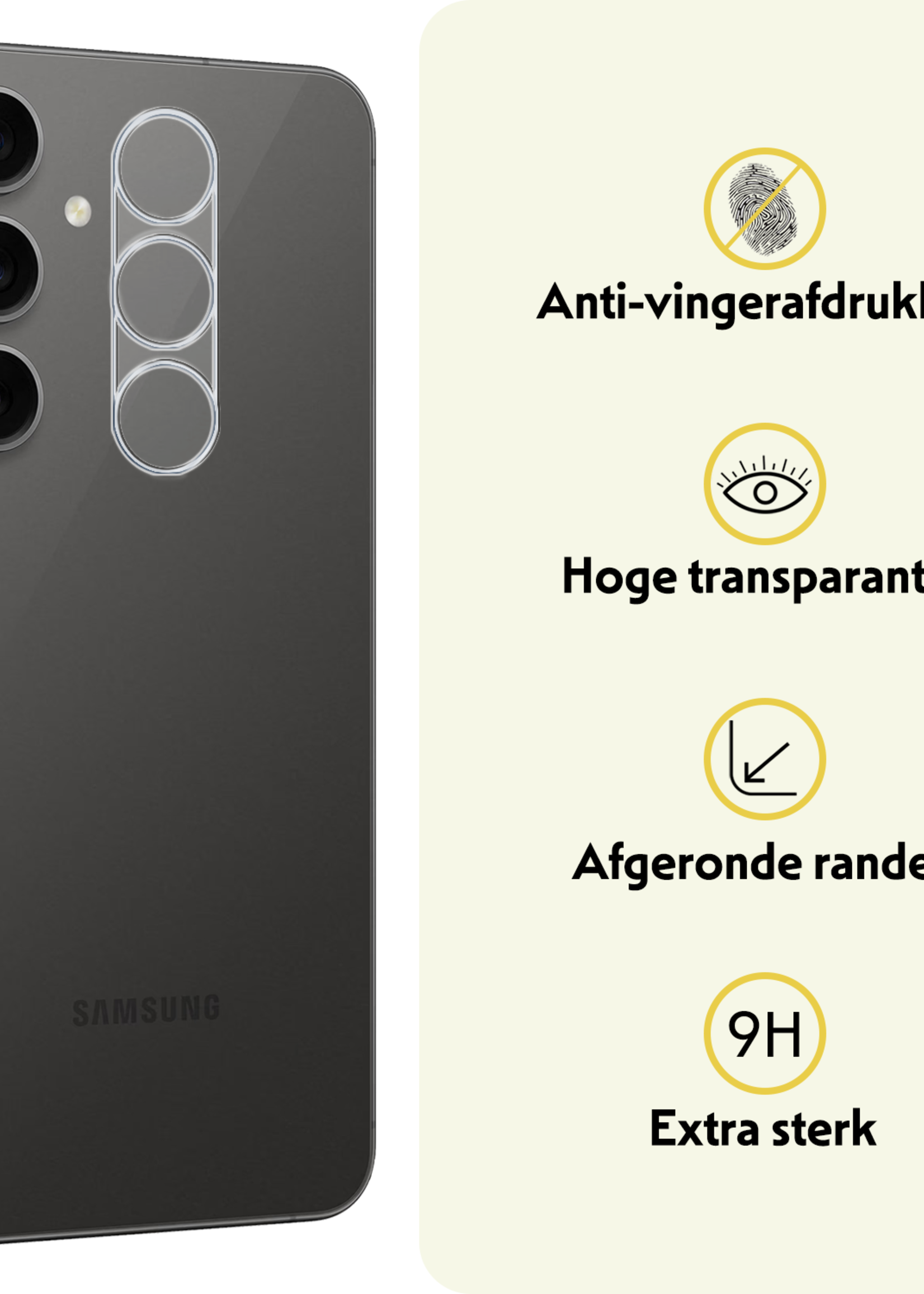 LUQ LUQ Samsung Galaxy S24 FE Camera Screenprotector - 3 PACK