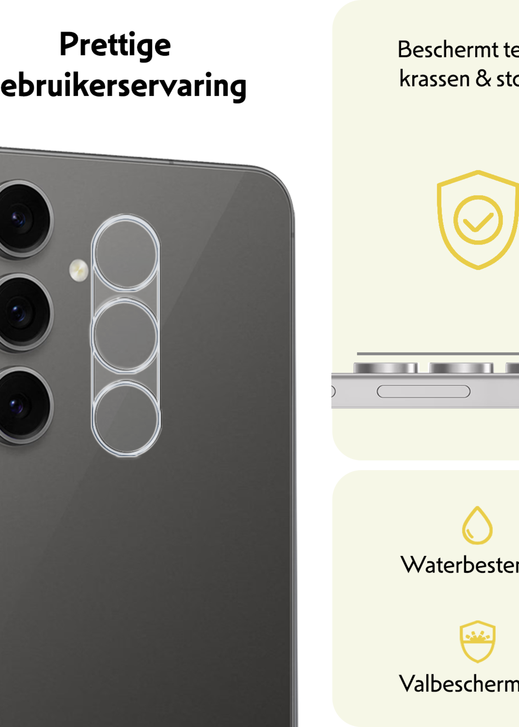 LUQ LUQ Samsung Galaxy S24 FE Camera Screenprotector - 3 PACK