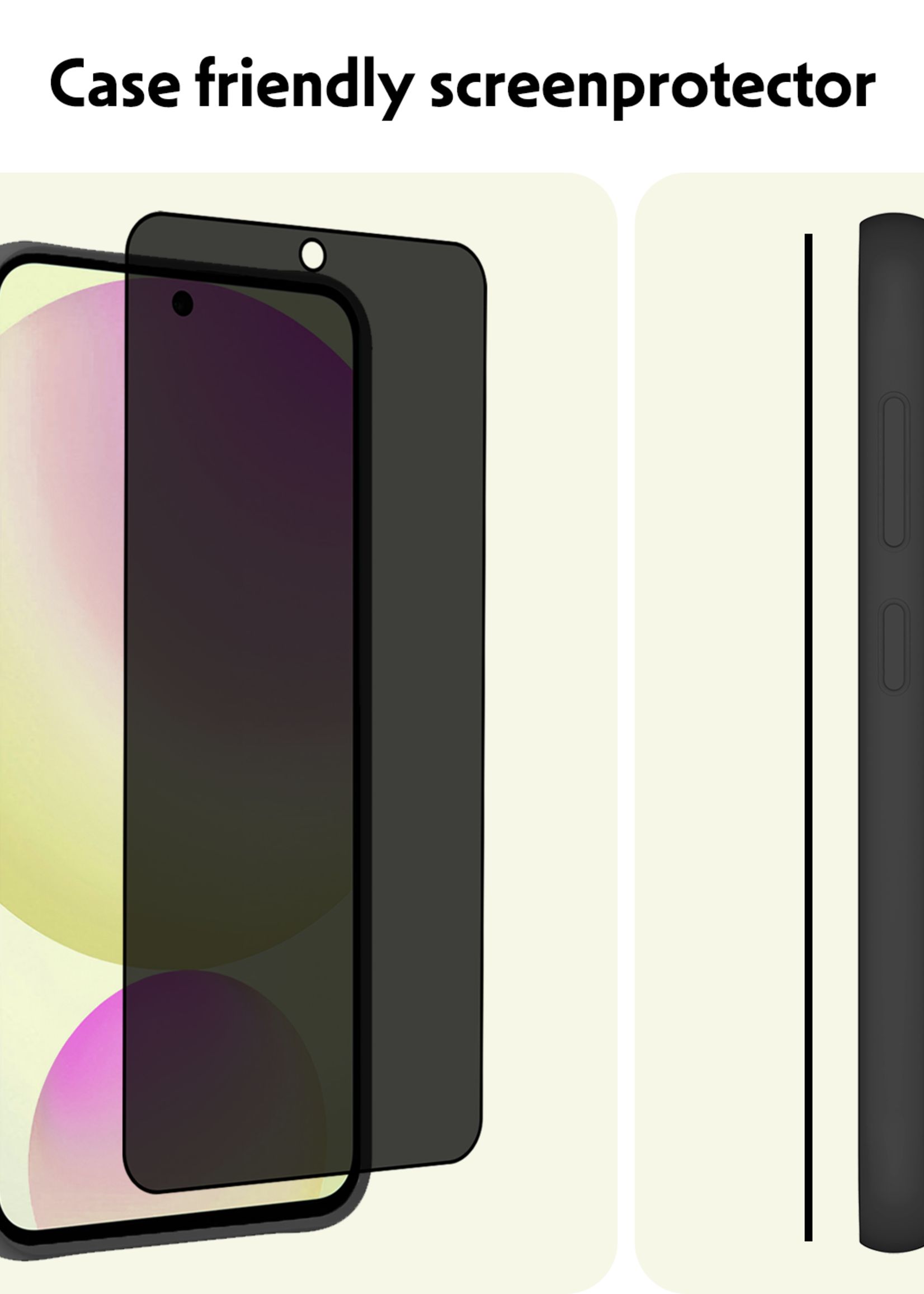 LUQ LUQ Samsung Galaxy S24 FE Screenprotector Glas Privacy - 3 PACK