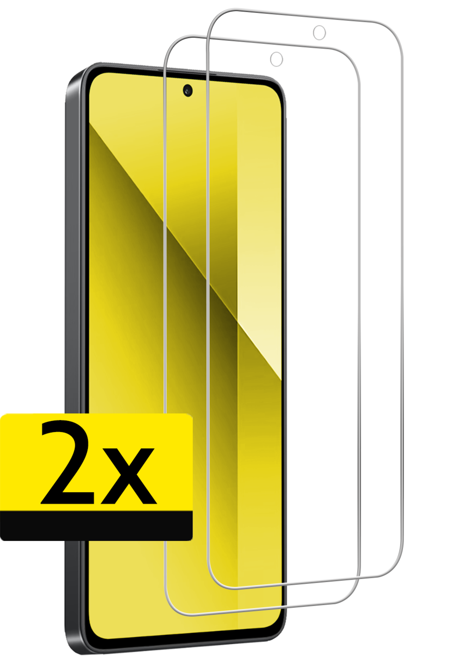 LUQ Screenprotector - Geschikt voor - Xiaomi Redmi Note 13 4G - Screenprotector Beschermglas Gehard Glas - Screenprotector Geschikt voor Xiaomi Redmi Note 13 4G Screenprotector Glas - 2 Stuks