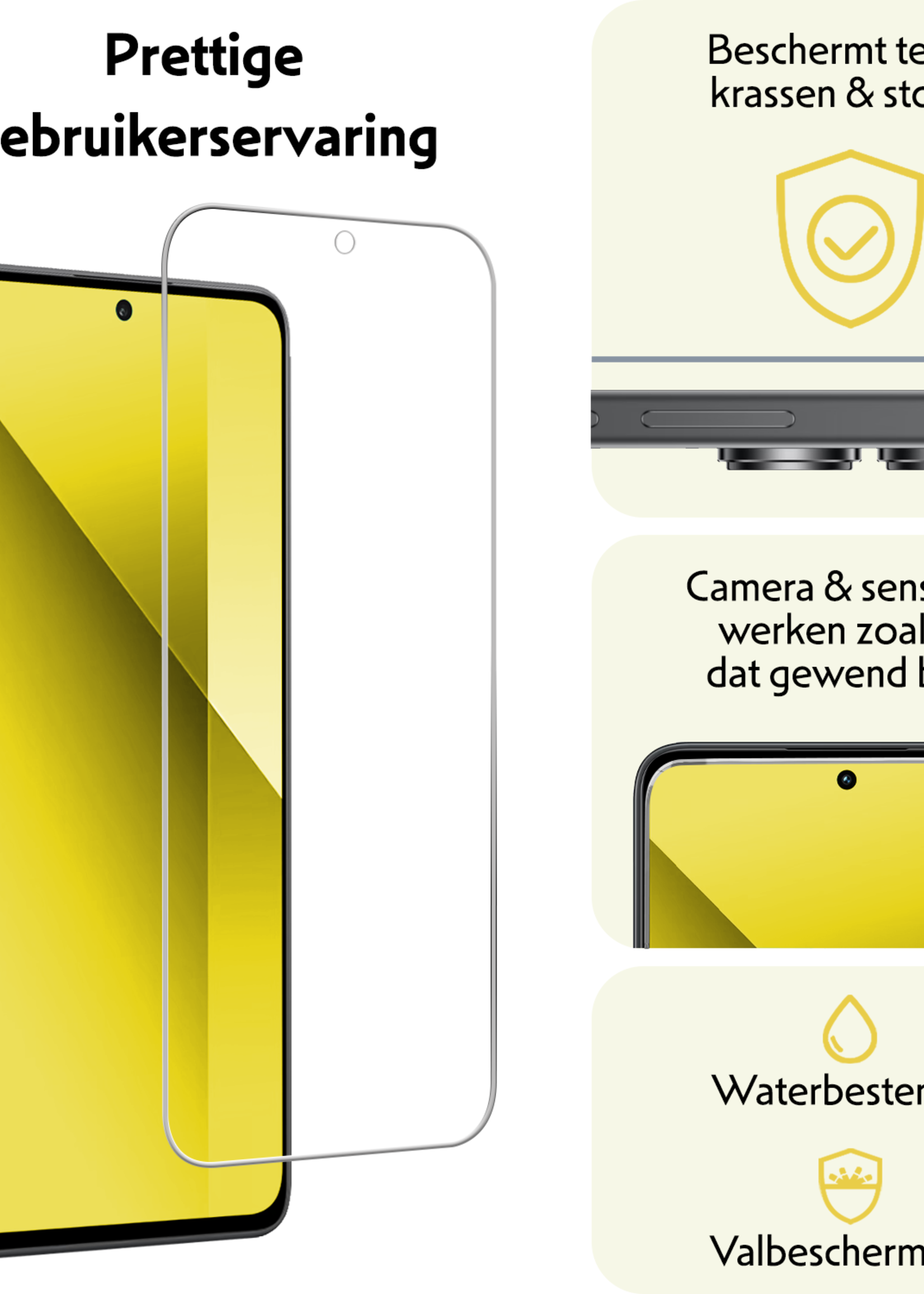 LUQ Hoesje Geschikt voor Xiaomi Redmi Note 13 4G Hoesje Shockproof Case Siliconen Met Screenprotector - Hoes Geschikt voor Xiaomi Redmi Note 13 4G Hoes Cover Siliconen - Transparant