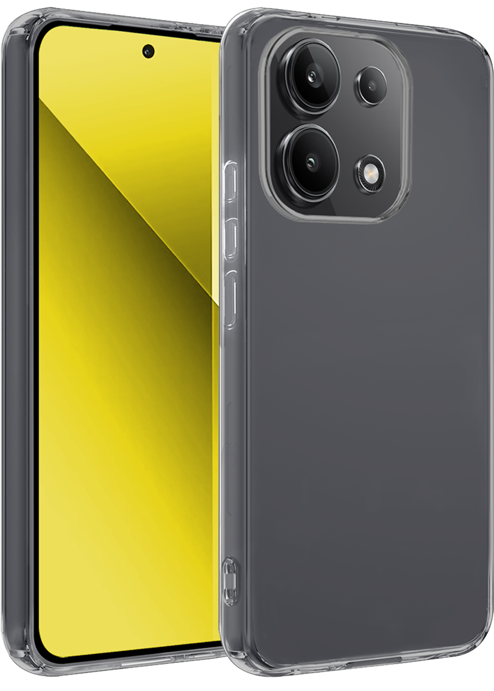 LUQ Hoesje Geschikt voor Xiaomi Redmi Note 13 4G Hoesje Siliconen Case - Hoes Geschikt voor Xiaomi Redmi Note 13 4G Hoes Siliconen - Transparant