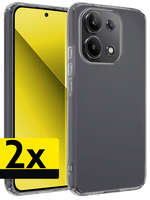 LUQ LUQ Xiaomi Redmi Note 13 4G Hoesje Siliconen - Transparant - 2 PACK