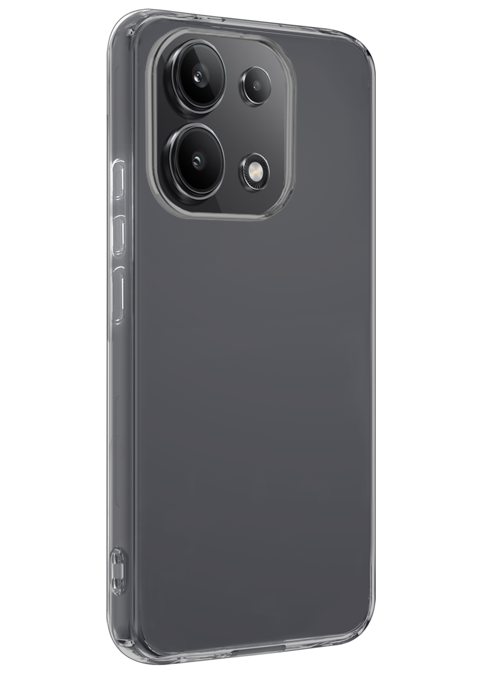 LUQ Hoesje Geschikt voor Xiaomi Redmi Note 13 4G Hoesje Siliconen Case Met 2x Screenprotector - Hoes Geschikt voor Xiaomi Redmi Note 13 4G Hoes Siliconen - Transparant