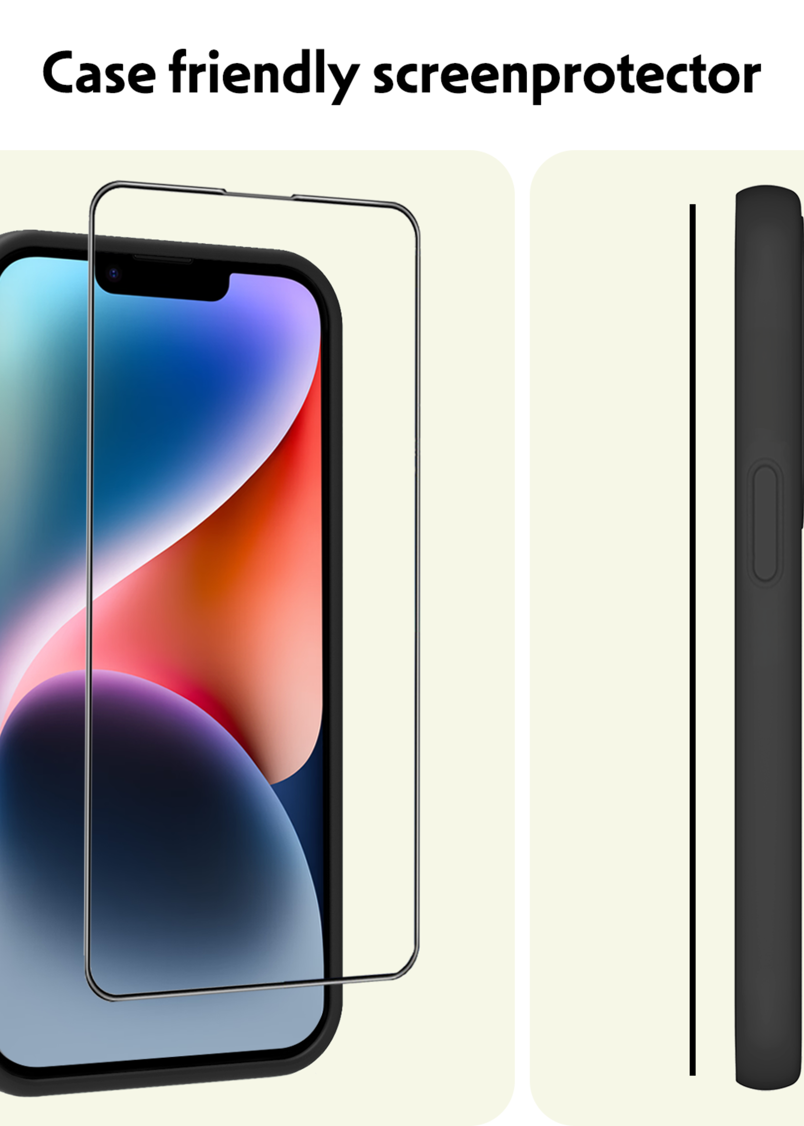 LUQ Screenprotector - Geschikt voor - iPhone 14 Plus - Screenprotector Met Installatie Kit Buigbaar Glas Full Cover - Screenprotector Geschikt voor iPhone 14 Plus Screenprotector Met Uitlijningstool Full Cover