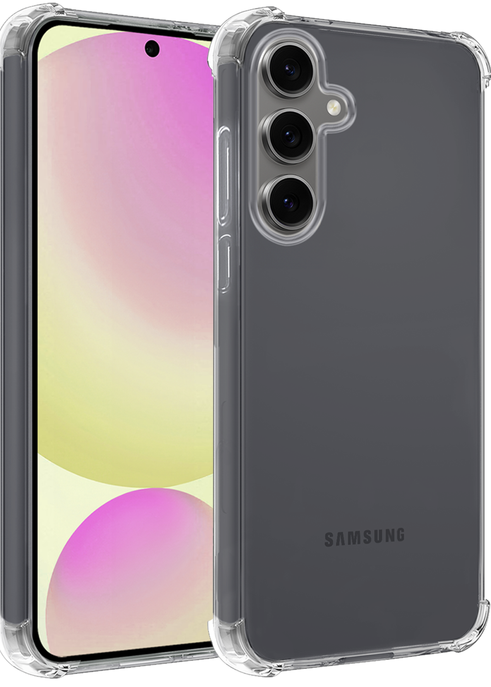 LUQ Hoesje Geschikt voor Samsung S24 FE Hoesje Shockproof Case Siliconen - Hoes Geschikt voor Samsung Galaxy S24 FE Hoes Cover Siliconen - Transparant