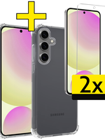 LUQ LUQ Samsung Galaxy S24 FE Hoesje Shockproof Met 2x Screenprotector