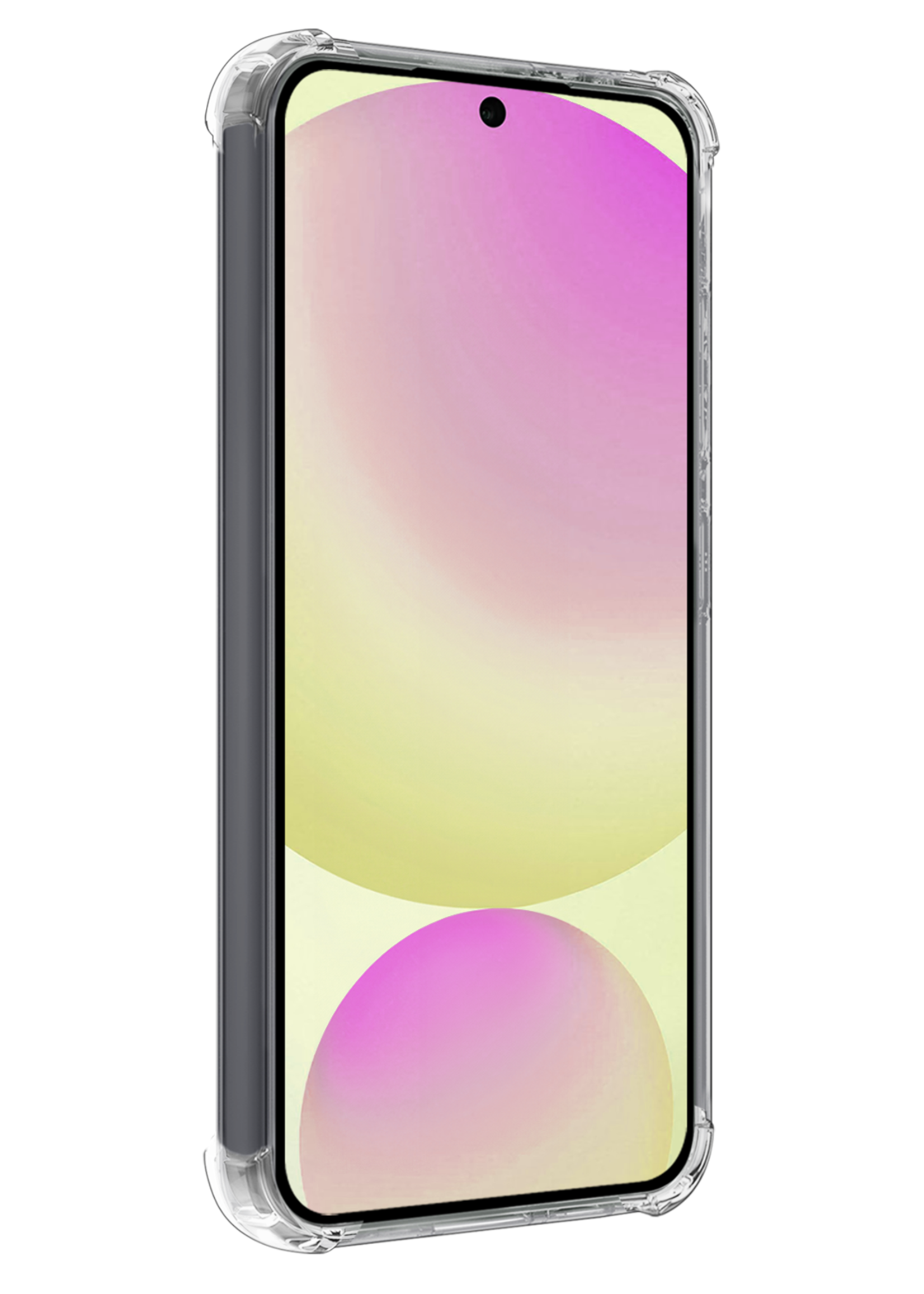 LUQ Hoesje Geschikt voor Samsung S24 FE Hoesje Shockproof Case Siliconen Met 2x Screenprotector - Hoes Geschikt voor Samsung Galaxy S24 FE Hoes Cover Siliconen - Transparant