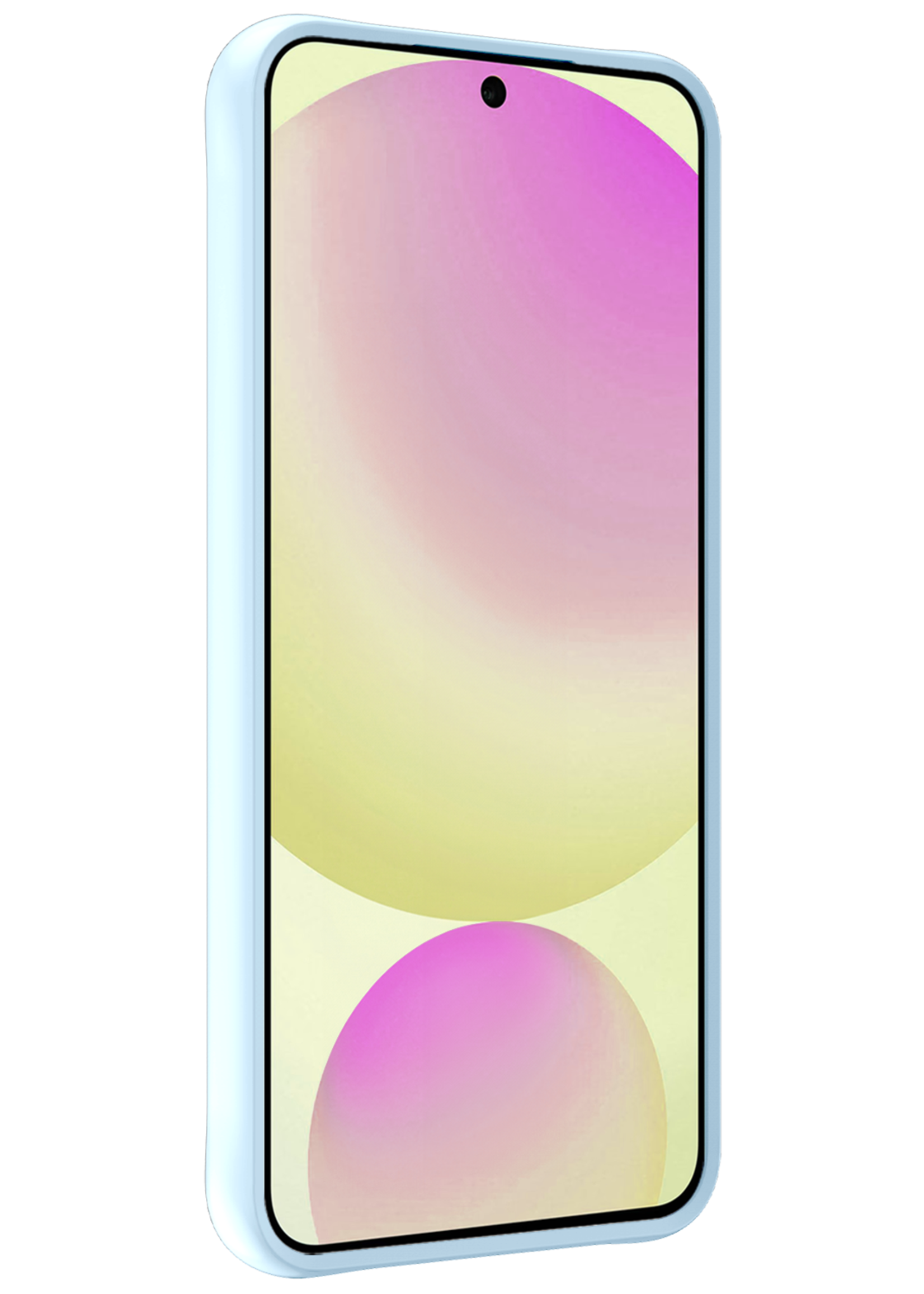 LUQ Hoesje Geschikt voor Samsung S24 FE Hoesje Siliconen Case Met 2x Screenprotector - Hoes Geschikt voor Samsung Galaxy S24 FE Hoes Siliconen - Lichtblauw