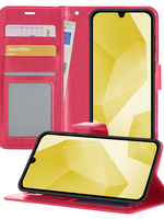 LUQ LUQ Samsung Galaxy A16 Hoesje Bookcase - Donkerroze