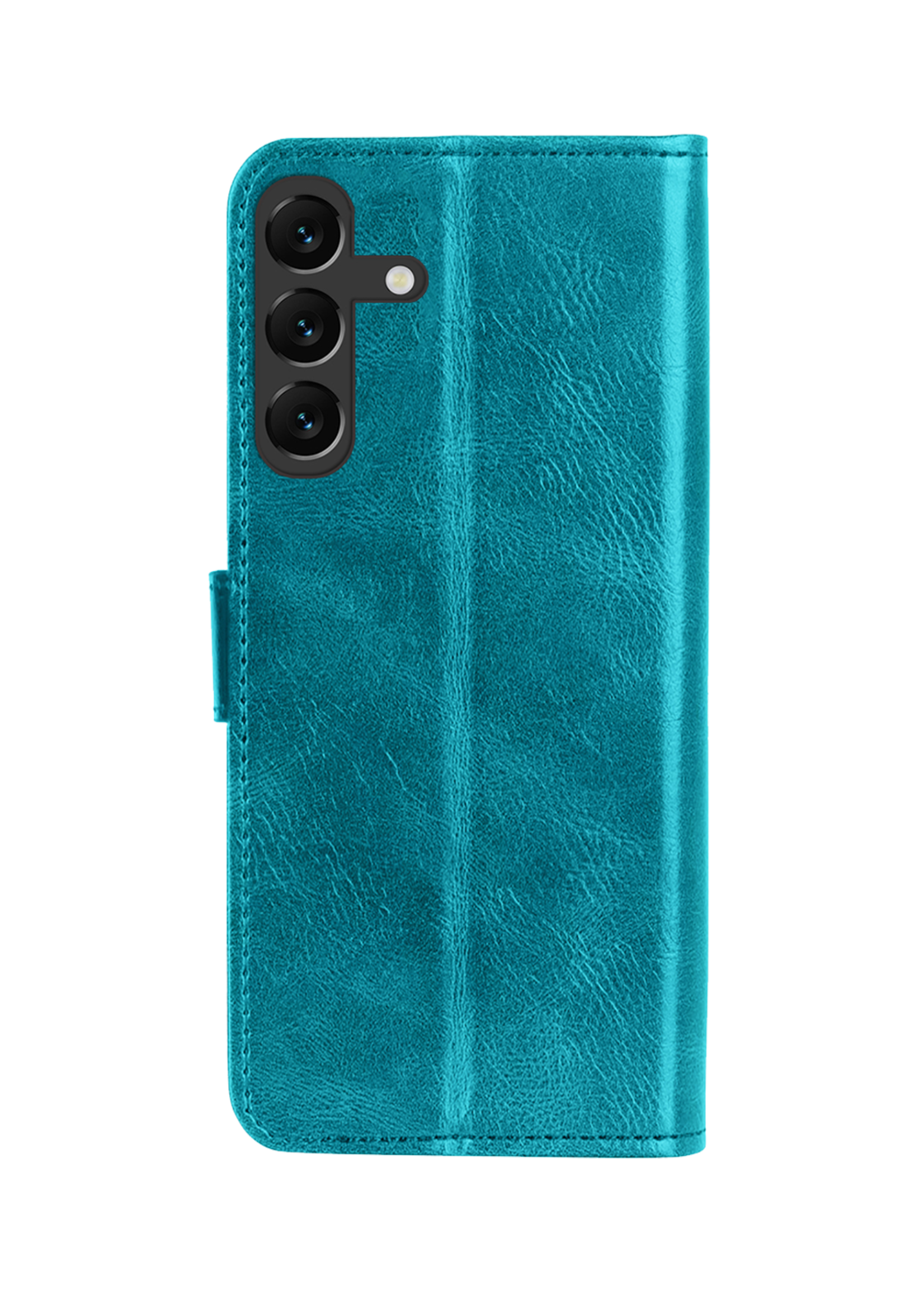 LUQ Hoesje Geschikt voor Samsung A16 Hoesje Book Case Hoes Wallet Cover - Hoes Geschikt voor Samsung Galaxy A16 Hoesje Bookcase Hoes - Turquoise