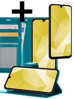 LUQ LUQ Samsung Galaxy A16 Hoesje Bookcase Met Screenprotector - Turquoise