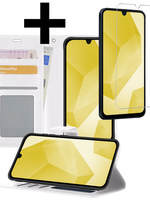 LUQ LUQ Samsung Galaxy A16 Hoesje Bookcase Met Screenprotector - Wit
