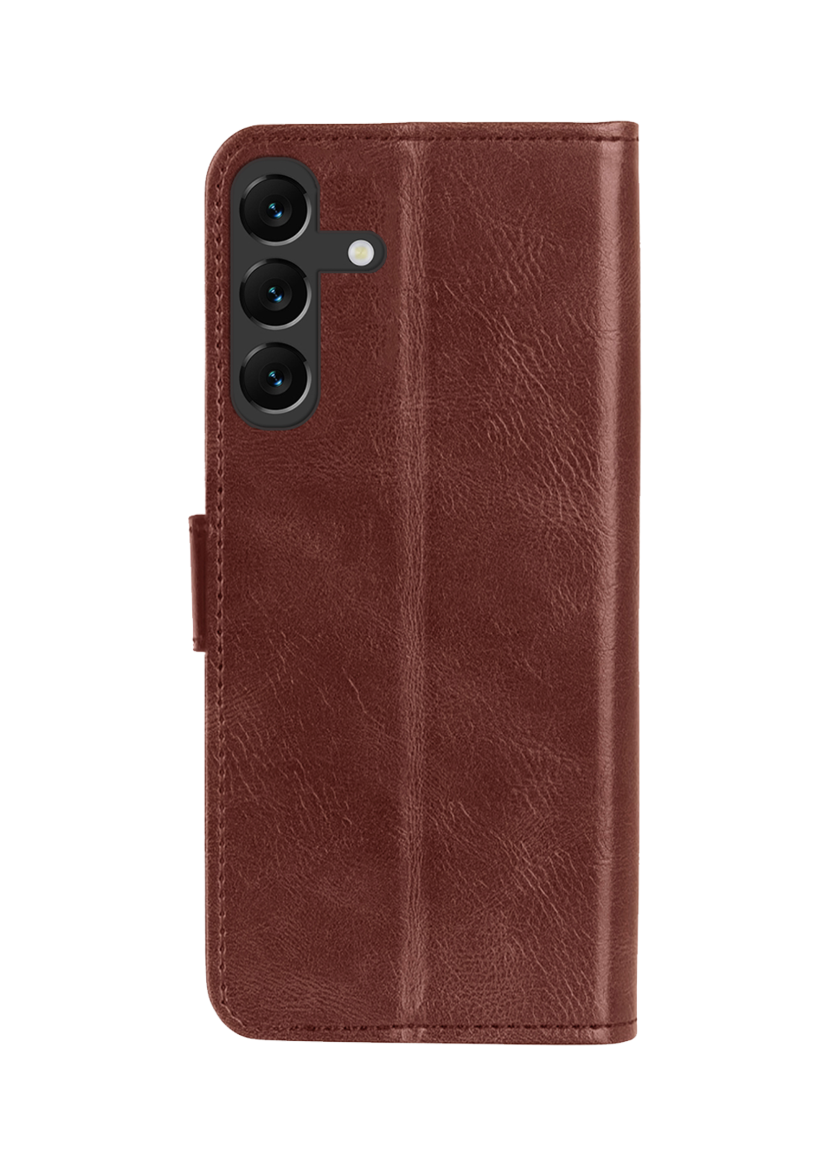 LUQ Hoesje Geschikt voor Samsung A16 Hoesje Book Case Hoes Wallet Cover Met 2x Screenprotector - Hoes Geschikt voor Samsung Galaxy A16 Hoesje Bookcase Hoes - Bruin