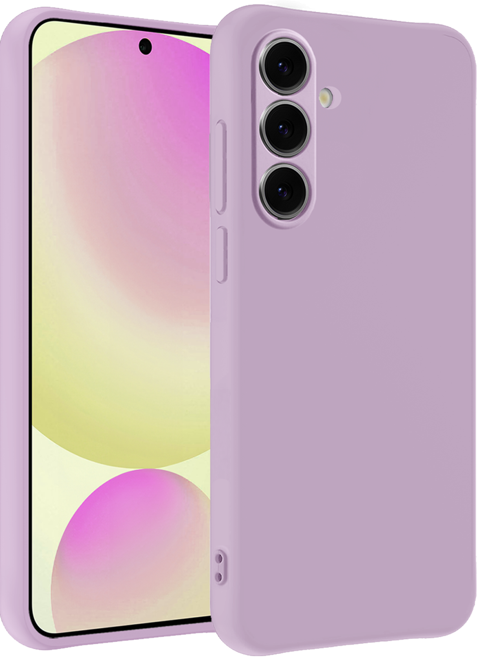 LUQ Hoesje Geschikt voor Samsung S24 FE Hoesje Siliconen Case - Hoes Geschikt voor Samsung Galaxy S24 FE Hoes Siliconen - Lila