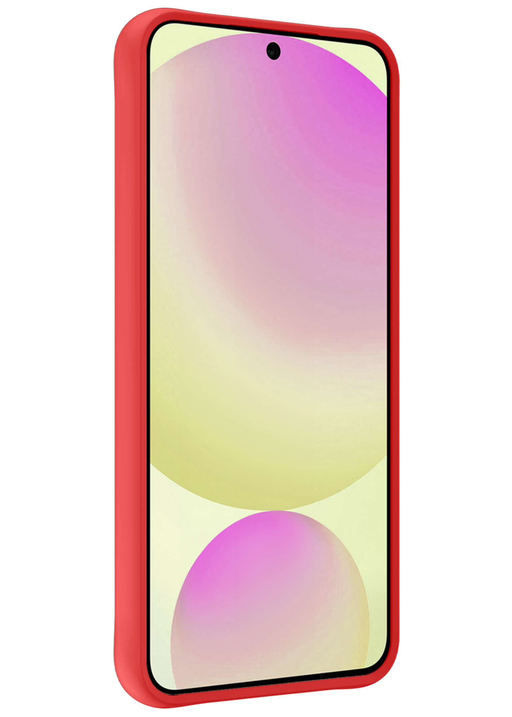 LUQ Hoesje Geschikt voor Samsung S24 FE Hoesje Siliconen Case - Hoes Geschikt voor Samsung Galaxy S24 FE Hoes Siliconen - Rood - 2 Stuks