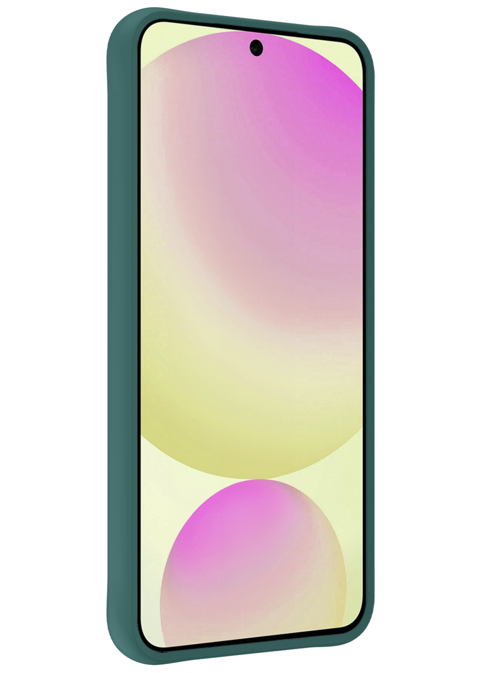 LUQ Hoesje Geschikt voor Samsung S24 FE Hoesje Siliconen Case - Hoes Geschikt voor Samsung Galaxy S24 FE Hoes Siliconen - Donkergroen - 2 Stuks