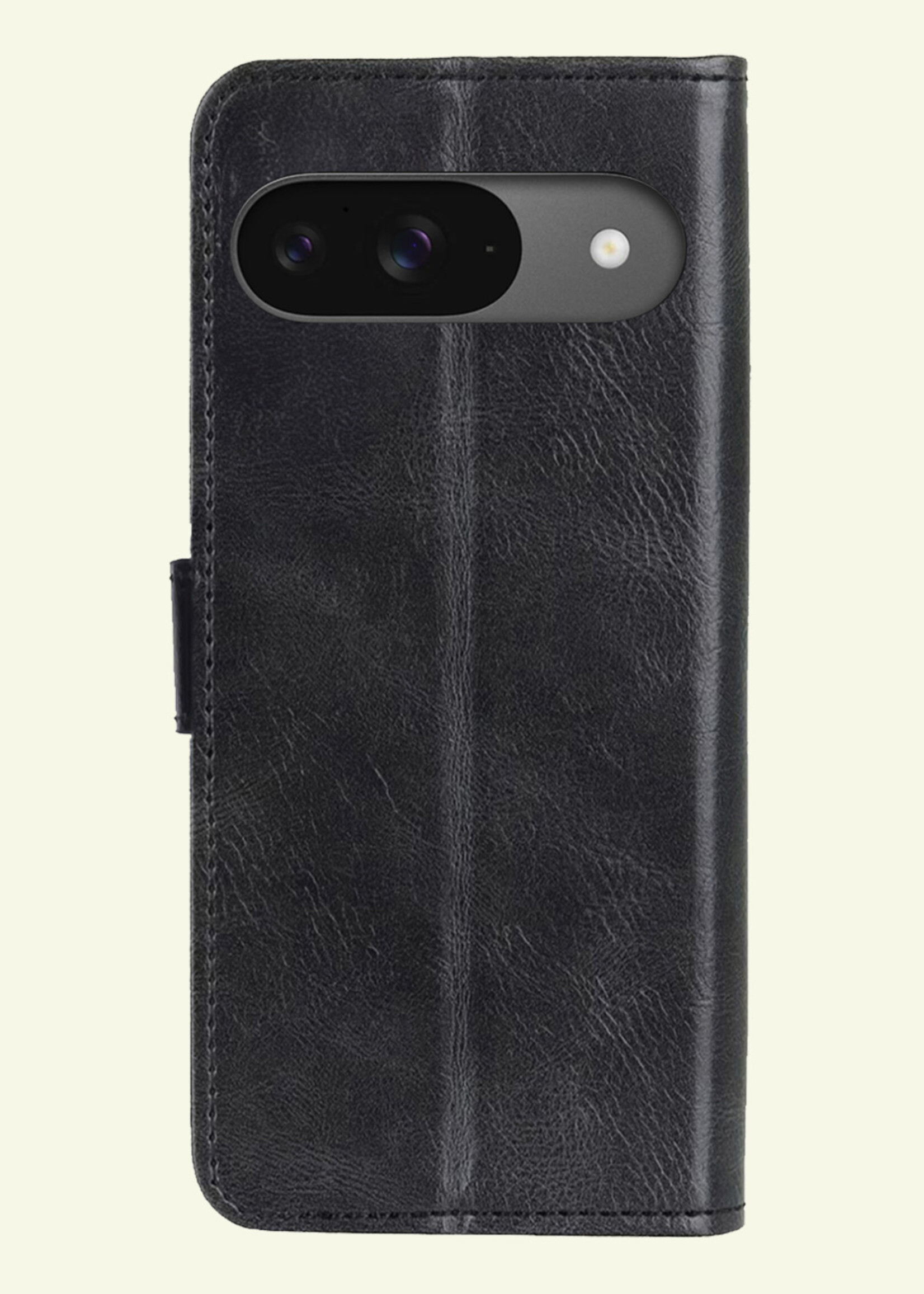 LUQ Hoesje Geschikt voor Google Pixel 9 Hoesje Book Case Hoes Portemonnee Cover Walletcase Met 2x Screenprotector - Hoes Geschikt voor Google Pixel 9 Hoes Bookcase Hoesje - Zwart