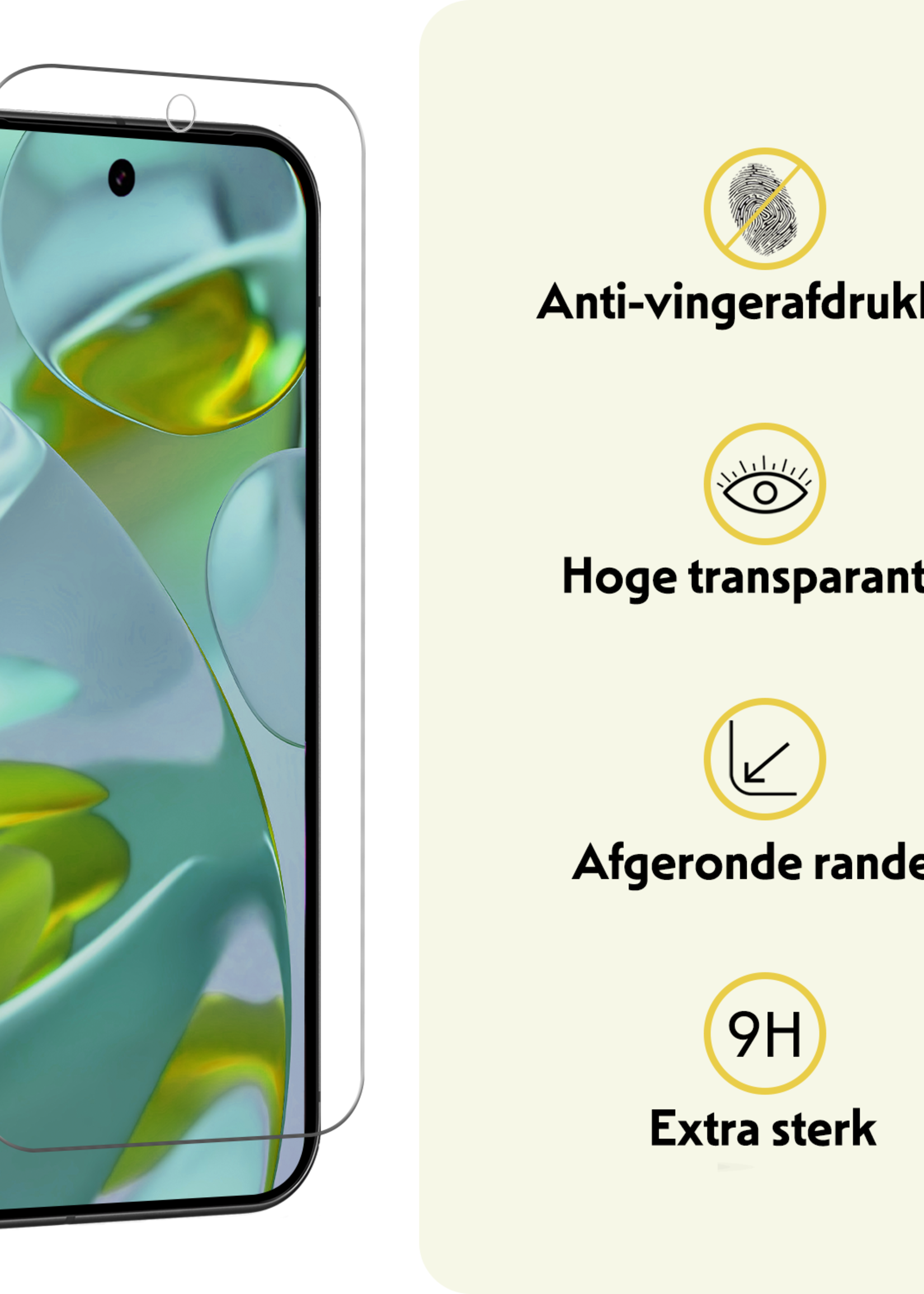 LUQ Hoesje Geschikt voor Google Pixel 9 Hoesje Book Case Hoes Portemonnee Cover Walletcase Met Screenprotector - Hoes Geschikt voor Google Pixel 9 Hoes Bookcase Hoesje - Turquoise