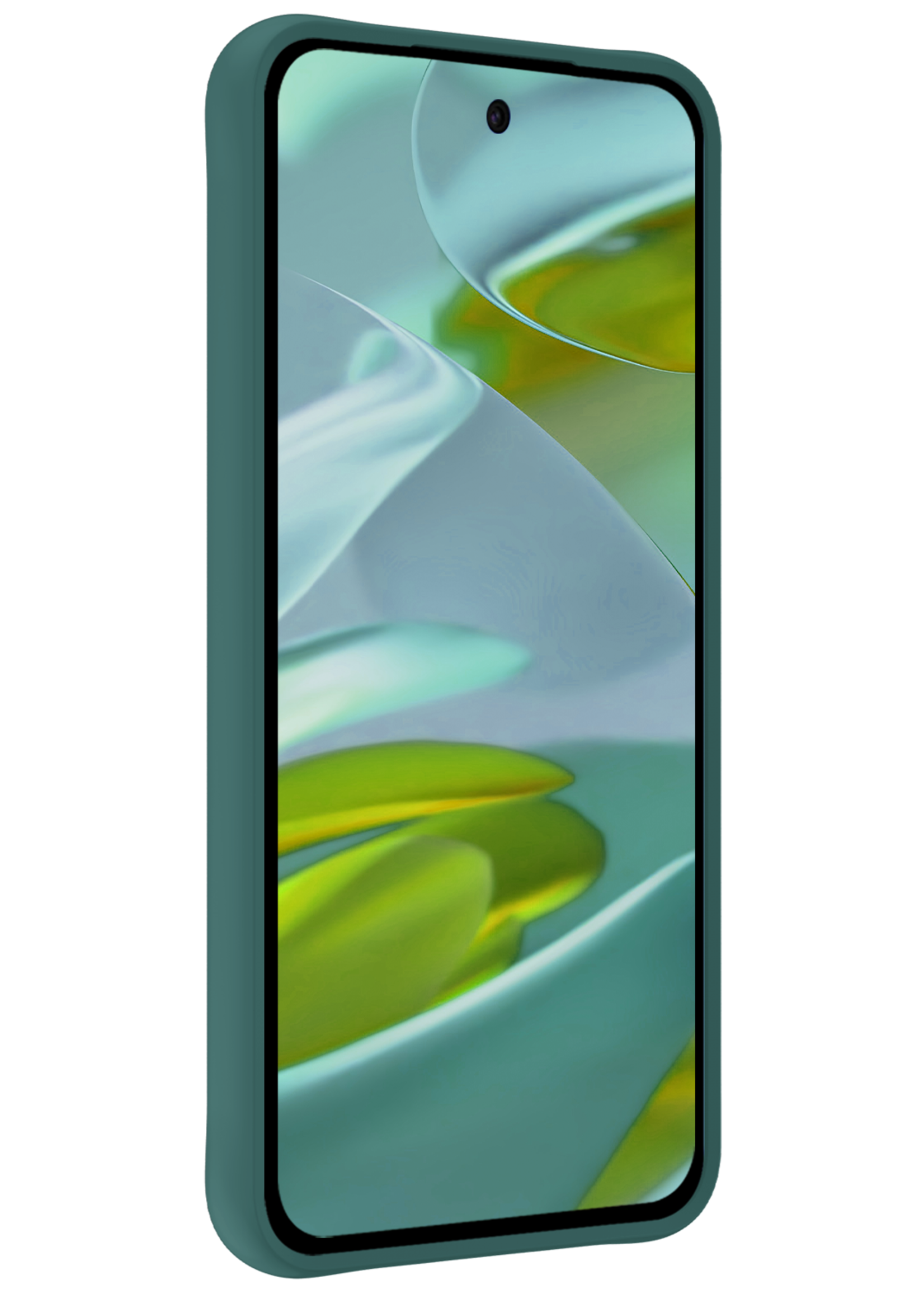 LUQ Hoesje Geschikt voor Google Pixel 9 Hoesje Siliconen Case Hoes Met 2x Screenprotector - Hoes Geschikt voor Google Pixel 9 Hoes Cover Case - Donkergroen